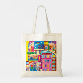 Kleurrijke Stadsgezichten Tote Bag