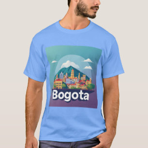 Kleurrijke stadshemel van Bogota T-shirt