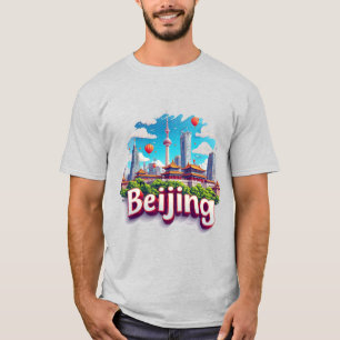 Kleurrijke stadshemel van Peking T-shirt