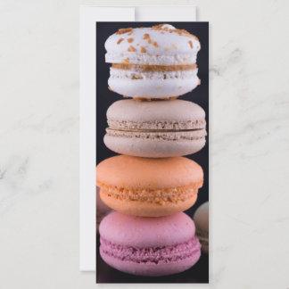 Kleurrijke stapel Franse Macarons Kaart
