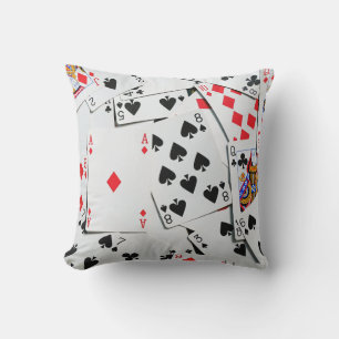 Kleurrijke stapel van Poker Speelkaarten Kussen