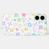 Kleurrijke Star Doodle iPhone Case (Achterkant (horizontaal))