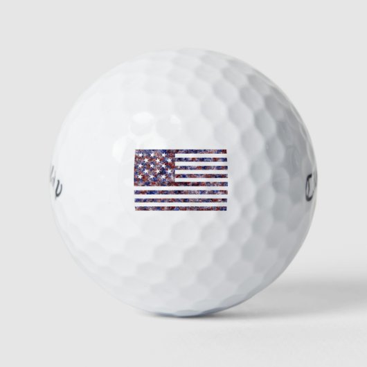 Kleurrijke Star-Spangled Banner America Vlag Golfballen (Voorkant)
