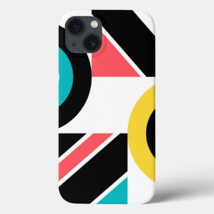 Kleurrijke, stedelijke, trendy, moderne geometrisc iPhone 13 hoesje