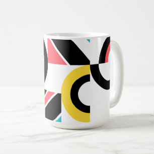 Kleurrijke, stedelijke, trendy, moderne geometrisc koffiemok