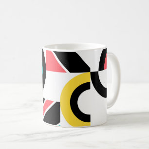 Kleurrijke, stedelijke, trendy, moderne geometrisc koffiemok