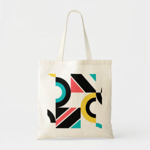 Kleurrijke, stedelijke, trendy, moderne geometrisc tote bag