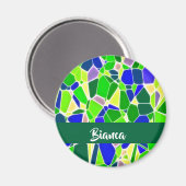 Kleurrijke steenvormen magneet (Voorkant / Achterkant)