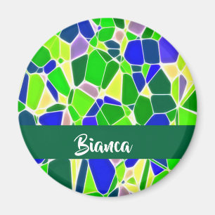 Kleurrijke steenvormen magneet