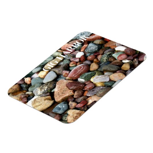 Kleurrijke stenen, Gig Harbor, Puget Sound Washing Magneet (Linkerzijde)