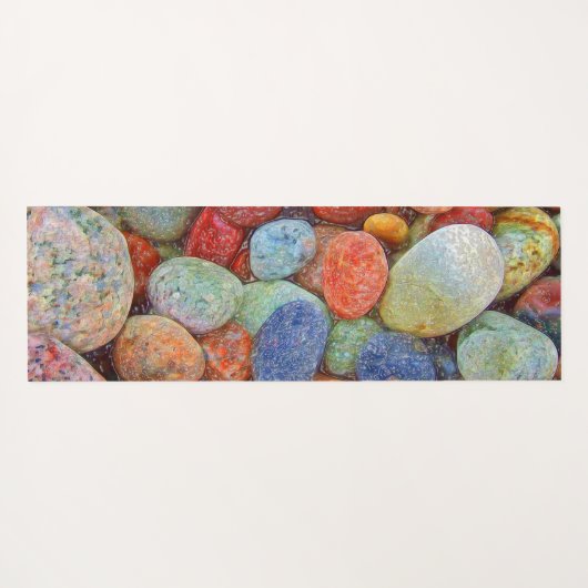 Kleurrijke stenen, steentjes, rotsen en water yogamat (Achterkant (horizontaal))