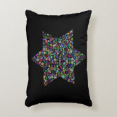 Kleurrijke Ster van David Accent Kussen (Voorkant(Verticaal))