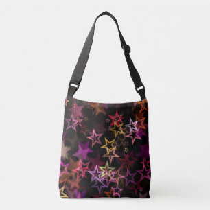 Kleurrijke sterren dansen grillig crossbody tas