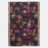 Kleurrijke sterren dansen grillig deken (Voorkant Verticaal)