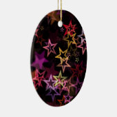 Kleurrijke sterren dansen grillig keramisch ornament (Rechts)