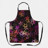 Kleurrijke sterren dansen grillig schort (Voorkant)