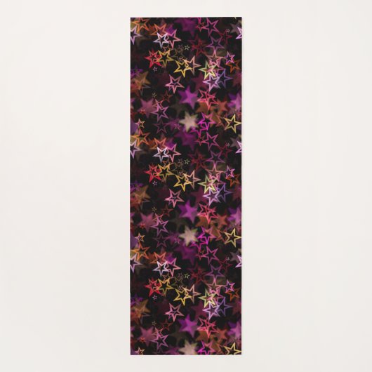 Kleurrijke sterren dansen grillig yogamat (Achterkant)