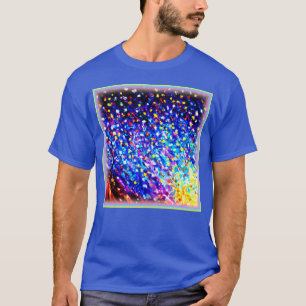 Kleurrijke sterren in de blauwe hemel. Bestel nu T-shirt