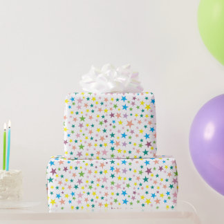 Kleurrijke Sterren Kinderfeestje Cadeaupapier