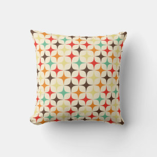 Kleurrijke sterren retro geometrisch patroon kussen