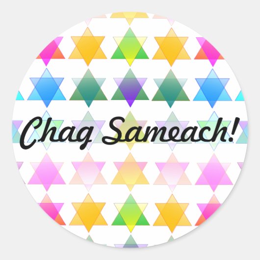 Kleurrijke Sterren van David Sticker (Voorkant)