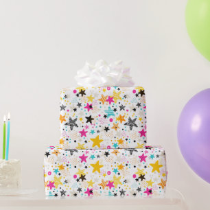 Kleurrijke sterren voor kinderen cadeaupapier