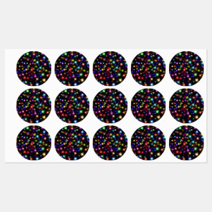 Kleurrijke sterren vuurwerk Design-27317 Labels