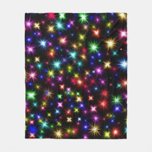 Kleurrijke sterren vuurwerk ontwerp fleece deken