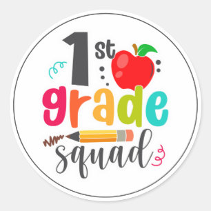 Kleurrijke stickers uit de eerste klas
