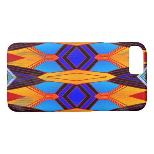 Kleurrijke stijl geometrisch patroon Case-Mate iPhone case (Achterkant (Horizontaal))