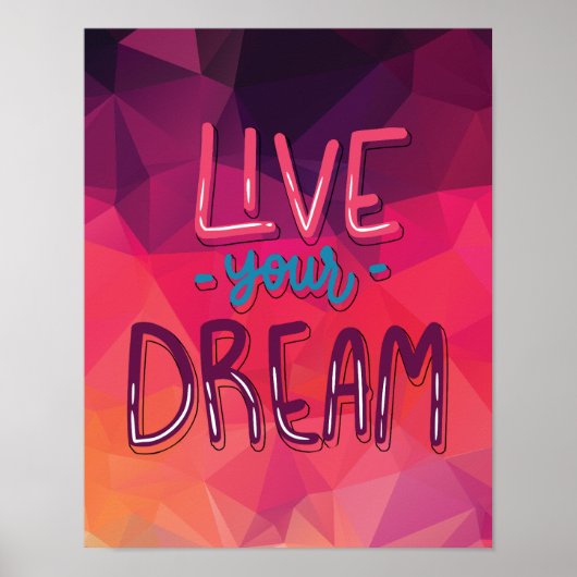 Kleurrijke stijlvolle Abstracte kunst Modern Quote Poster (Voorkant)