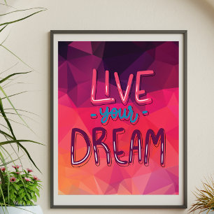 Kleurrijke stijlvolle Abstracte kunst Modern Quote Poster
