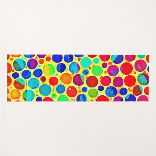 Kleurrijke stijlvolle en chique patroon yogamat (Voorkant (horizontaal))