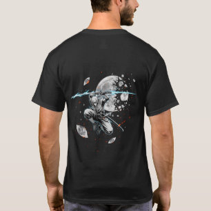 Kleurrijke Stille Ninja Krijger Voor- en achterk T-shirt