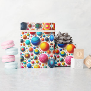 Kleurrijke Stippen Abstract Cadeaupapier
