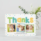 Kleurrijke Stippen Bedankt | Dankkaart (Staand voorkant)