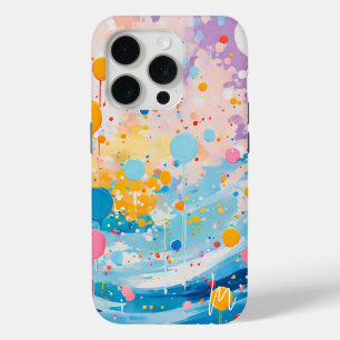 Kleurrijke Stippen druipt Spletters iPhone 15 Pro Case