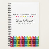 Kleurrijke Stippen Elementaire leerstof Leeg klasl Planner (Voorkant)