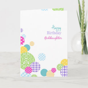 Kleurrijke stippen Happy Birthday Godfather Kaart