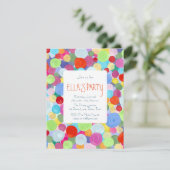 Kleurrijke stippen kaart (Staand voorkant)