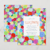 Kleurrijke stippen kaart (Voorkant / Achterkant)