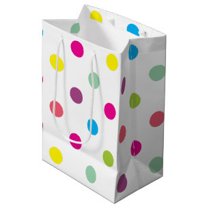 Kleurrijke Stippen  Medium Cadeauzakje