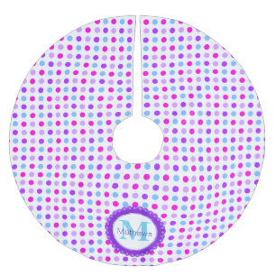 Kleurrijke Stippen Monogram Boomkleed Kerstboom Rok