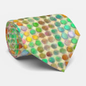 Kleurrijke Stippen Stropdas (Opgerold)