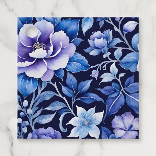 Kleurrijke  Stof Art Gift Labels (Voorkant)