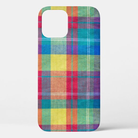 Kleurrijke stof geruite, doek textuur. Case-Mate iPhone case (Achterkant)