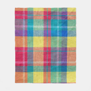 Kleurrijke stof geruite, doek textuur. fleece deken