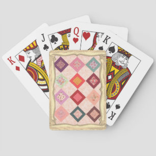 Kleurrijke Stoffen Patroon Pokerkaarten