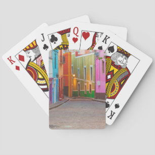 Kleurrijke straat scène pokerkaarten