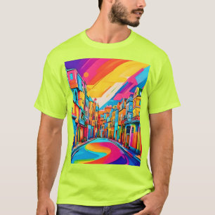 Kleurrijke Straat Vibes T-shirt